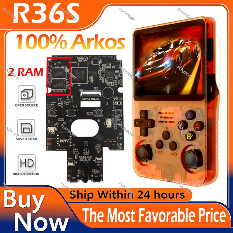 Gaming Console Mario - R36S Oryginalna Retro Konsola Przenośna Arkos